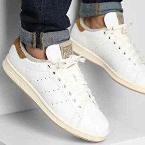 adidas Originals Stan Smith Men's Trainers - All Sizes - White/Brown (ID2031) - Picture 1 of 5