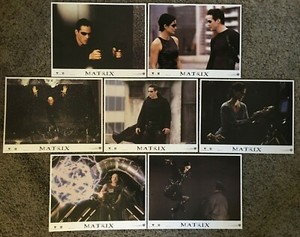MATRIX -  11" x 14" lobby card set of 7 - Keanu Reeves, Laurence Fishburn