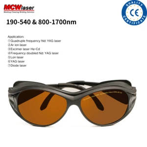 Laser Protective Goggles 190-540 & 800-1700nm OD5+ For Fiber Laser YAG Laser - Picture 1 of 11