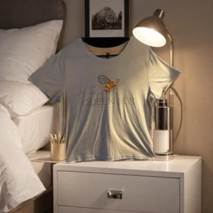 Camisa de salón para dormir Jaclyn Intimates Queen Bee de segunda mano para mujer talla mediana cómoda - Imagen 1 de 10