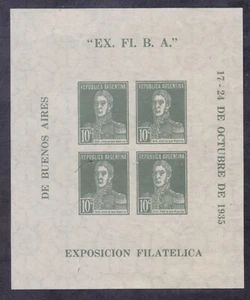 Feuillet souvenir Argentine 452 comme neuf OG 1935 EXPOSICION FILATELICA Buenos Aires - Photo 1/1