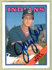 JAY BELL Indians ~ 1988 Topps AUTOGRAPHED ~ FREE SHIPPING - Picture 1 of 1