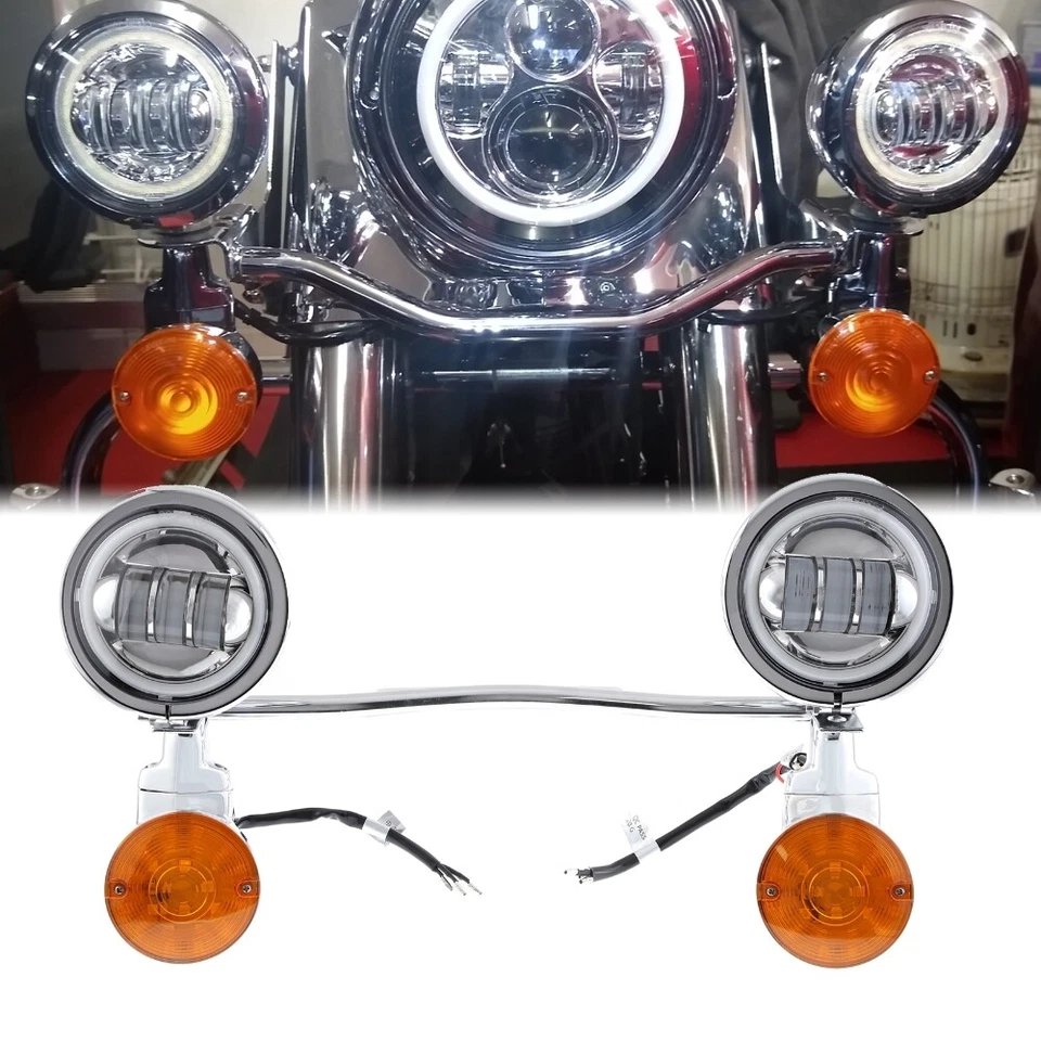 LED Fog Driving Passing Signals Light Bar For Harley Softail Heritage Classic - Image 1 of 4