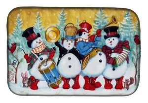 Caroline's Treasures PJH3002DDM Snowmen Strike up the Band Dish Drying Mat - Picture 1 of 6