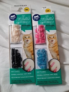 Kitty Caps 2 Boxes Small Unopened Well Being Claw Scratch Various Colors Supply - Picture 1 of 5