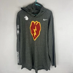 Nike Army Black Knights Wolfhounds Rivalry Hoodie Mens XL Green Heather Tee - Picture 1 of 6