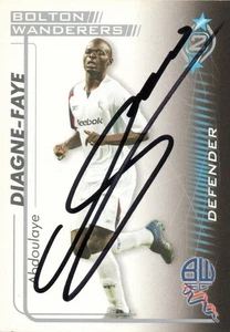 ABDOULAYE DIAGNE-FAYE SIGNED BOLTON 2005/2006 SHOOT OUT TRADING CARD+COA - Picture 1 of 1