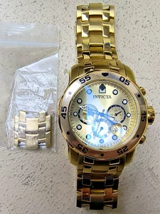 Invicta 0074 Herren Pro Diver Chronograph Gold Uhr - Gebraucht Top Zustand - Bild 1 von 6