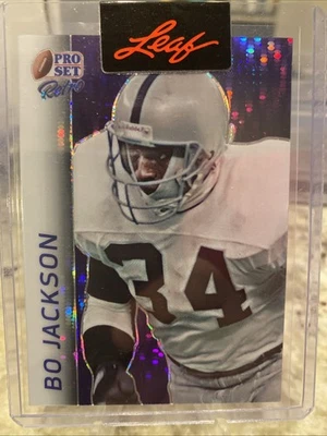 Juego Leaf Pro 2024 Retro Bo Jackson Purple Sparkle 1/1 Foto 1 de 2