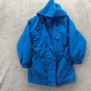 Tally-Ho Giacca Capispalla Donna Piccola Blu con Cappuccio Fodera Staccabile Parka Cappotto - Foto 1 di 11