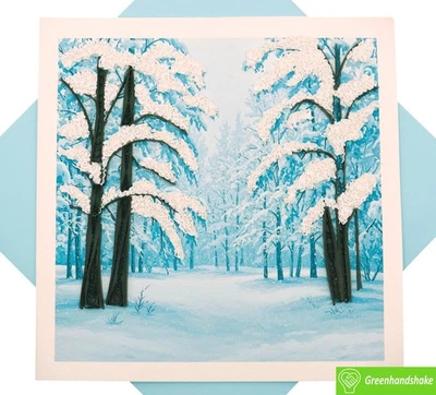 Cartão comemorativo Winter Wonderland Quilling - Arte exclusiva feita à mão - Imagem 1 de 4