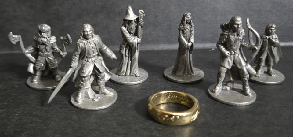 Lot of 6 Monopoly Lord of The Rings TRILOGY Edition Tokens & Ring, Parts Pieces - Image 1 of 4