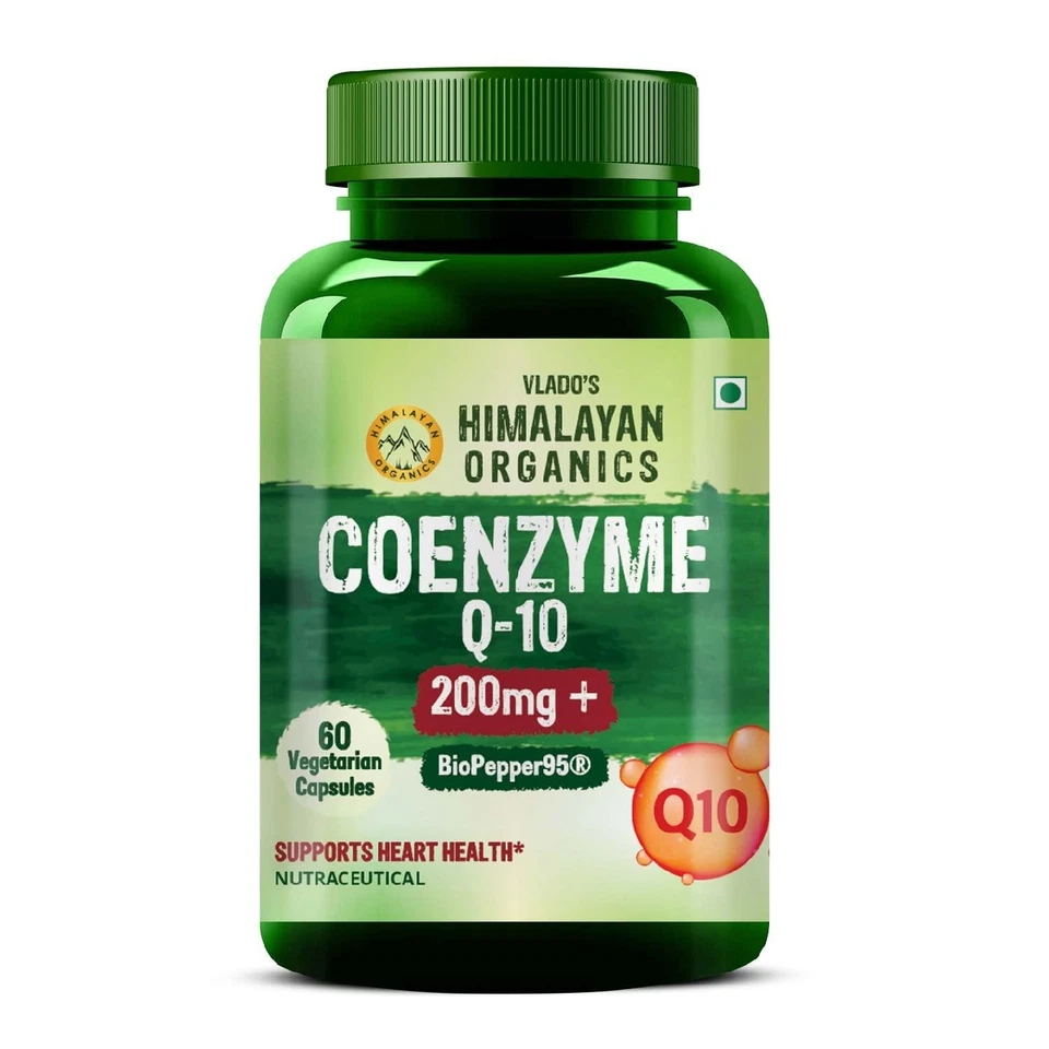 CoQ10-200 毫克含 BioPepper - 5 毫克,COENZYME Q-10 补充剂 60 粒素食胶囊 — 第 1/4 张图片