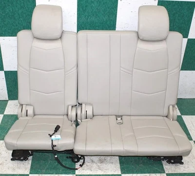 17' ESCALADE Beige Leather Rear Back 3rd Row Power Folding Backseat Seat Tan 2x - Image 1 of 4