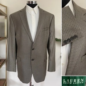Ralph Lauren Mens Two Button Blazer Silk Wool Blend Sport Coat Jacket Size 48L - Picture 1 of 10