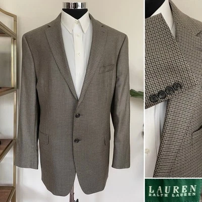 Ralph Lauren Mens Two Button Blazer Silk Wool Blend Sport Coat Jacket Size 48L - Image 1 of 4