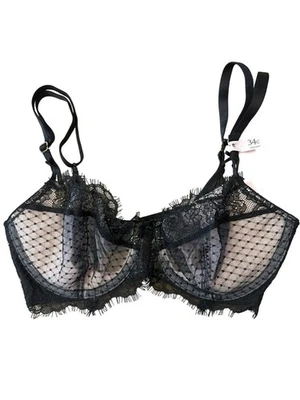 Victoria's Secret Dream Angels пуш-ап без подкладки бюстгальтер черный размер 34C новый с Ярлыками - Изображение 1 из 4