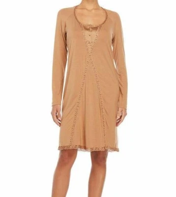 La Perla Idylle Collection S Nightgown Long Sleeve Cinnamon Brown - Image 1 of 2