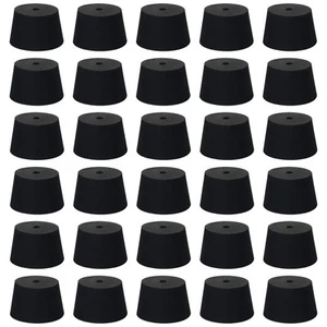 1 Pound Rubber Stoppers with 1 Hole, Approx. 33 Pieces, Size #3, Top: 24mm, B... - Picture 1 of 1