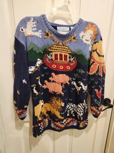 Vintage handgestrickter Signatures by Northern Isles Pullover Damen S Arche Noah - Bild 1 von 5