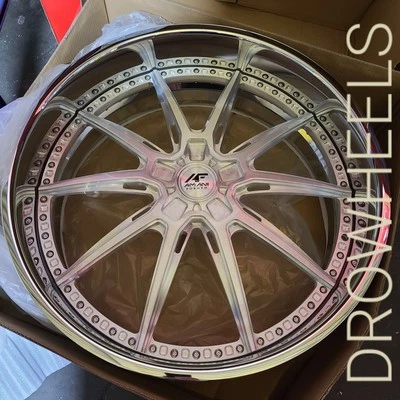 RUEDAS ESCALONADAS FORJADAS AMANI 26" 5x5 cepilladas donks c10 burbuja chevy impala nuevas Foto 1 de 2