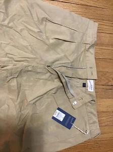 Pantalones chinos plisados holgados de tiro alto para mujer - Universal Thread Tan 14. (h) - Imagen 1 de 3
