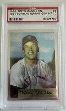 1996 Topps Finest Mickey Mantle 1954 Bowman Refractor PSA 10- Yankees