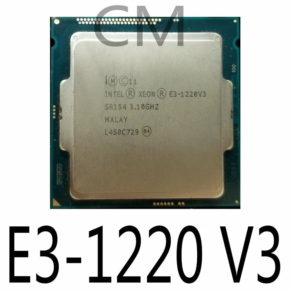 Procesador CPU Intel Xeon E3-1220 V3 E3-1220V3 3,1 GHz 4 núcleos 8M LGA1150 Foto 1 de 1