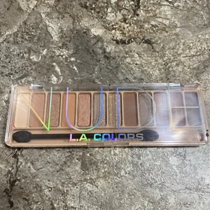 L.A. COLORS Color Vibe 12 Color Eyeshadow Palette, NUDE 0.30 fl oz - Picture 1 of 6
