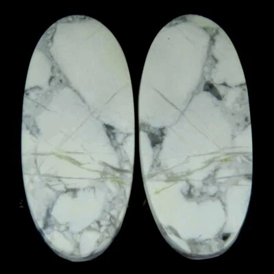 38,40 kt. 100 % natürlicher Howlith ovaler Cab Edelstein 13 x 31 x 4 mm passe... - Bild 1 von 4