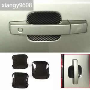 3×Carbon Fiber ABS Outer Door Handle Bowl Cover For Land Rover Defender 90 2020+ - Picture 1 of 12