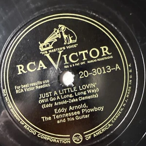 10" 78 RPM-Eddy Arnold-Just a Little Lovin/My Daddy is Only a Picture/20-3013 - Picture 1 of 4