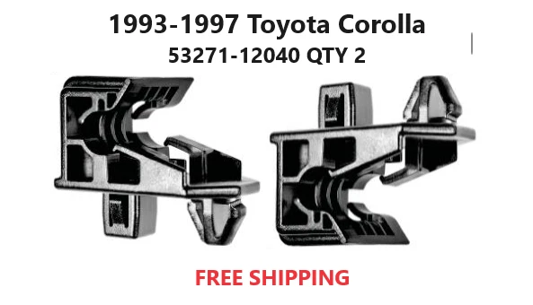 FIT 1993-1997 TOYOTA COROLLA HEADLAMP BRACKET CLIP 53271-12040 53271-1206 QTY 2 - Изображение 1 из 1