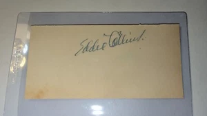 Eddie Collins autographed signed index card - Picture 1 of 4