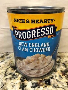 4 CANS Progresso Rich & Hearty New England Clam Chowder Soup 18.5 oz Can - Picture 1 of 6
