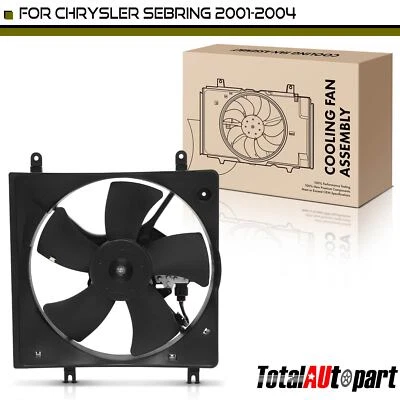 Single Radiator Cooling Fan Assembly w/ Module for Chrysler Sebring 01-04 Dodge - Image 1 of 4
