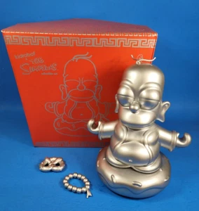 The Simpsons Homer 7” Silver Edition Buddha Kidrobot - Picture 1 of 9