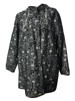 Koos Of Course Reversible Coat Size Large Women’s Jacket Silk Trim - Image 1 of 4