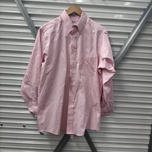 Izod "80's 2 Ply Pinpoint" Button Front Shirt Men's Size 15.5 32/33 LIGHT CORAL - Picture 1 of 8