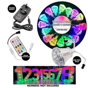 LED Cabochon lights, 24v Fairground RGB Dream Pixel Lighting Kit, E14 Decorlite - Picture 1 of 7