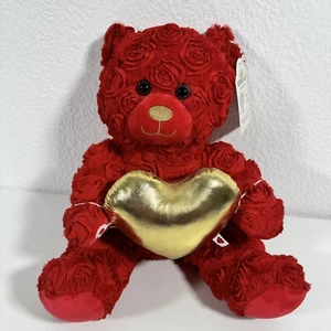 Build A Bear BAB Red Roses Bear Talking With Tag & Box Valentine Says I Love You - Picture 1 of 17