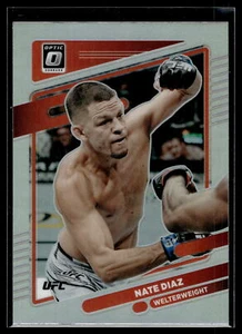 Nate Diaz 2022 Panini Donruss Optic UFC Holo Silver Prizm Card  #23 - Picture 1 of 2