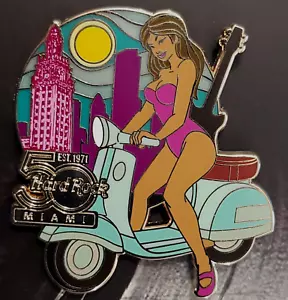 MIAMI 50th ANNIVERSARY SCOOTER CITY LANDMARKS BUILDINGS Hard Rock Cafe PIN LE - Picture 1 of 1