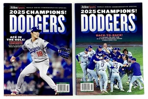 (Lot of 2) LA Dodgers 2025 World Series Commemorative Magazines - SCRATCH/DENT - Picture 1 of 14