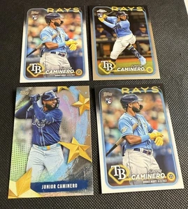2024 Topps Chrome Junior Caminero RC #213 & (2) 2024 Topps Update Rookie #US223 - Bild 1 von 8