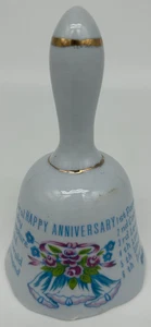 Happy Anniversary by the Year 5.25" Bell~Decorative Porcelain Bell - Picture 1 of 8