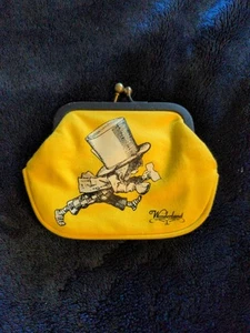 Paladone Alice In Wonderland Mad Hatter Yellow Mini Coin Purse Bag  - Picture 1 of 10