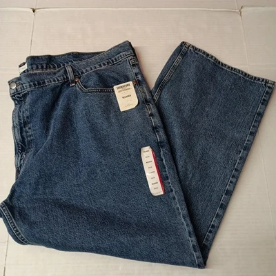 Мужские джинсы Signature By Levi Relaxed 50x30 Blue Denim Flex НЕПРАВИЛЬНЫЕ  - Изображение 1 из 4