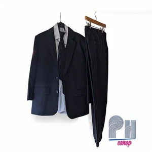 CAA 5-Piece Boys Kids Wedding Formal suit Size 16 Party Graduation BLACK - Picture 1 of 14