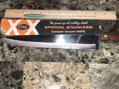 Vintage CASE XX STAINLESS CAP 200-10 Kitchen Chef's Knife Classic Wood W/ Sleeve - Image 1 of 4